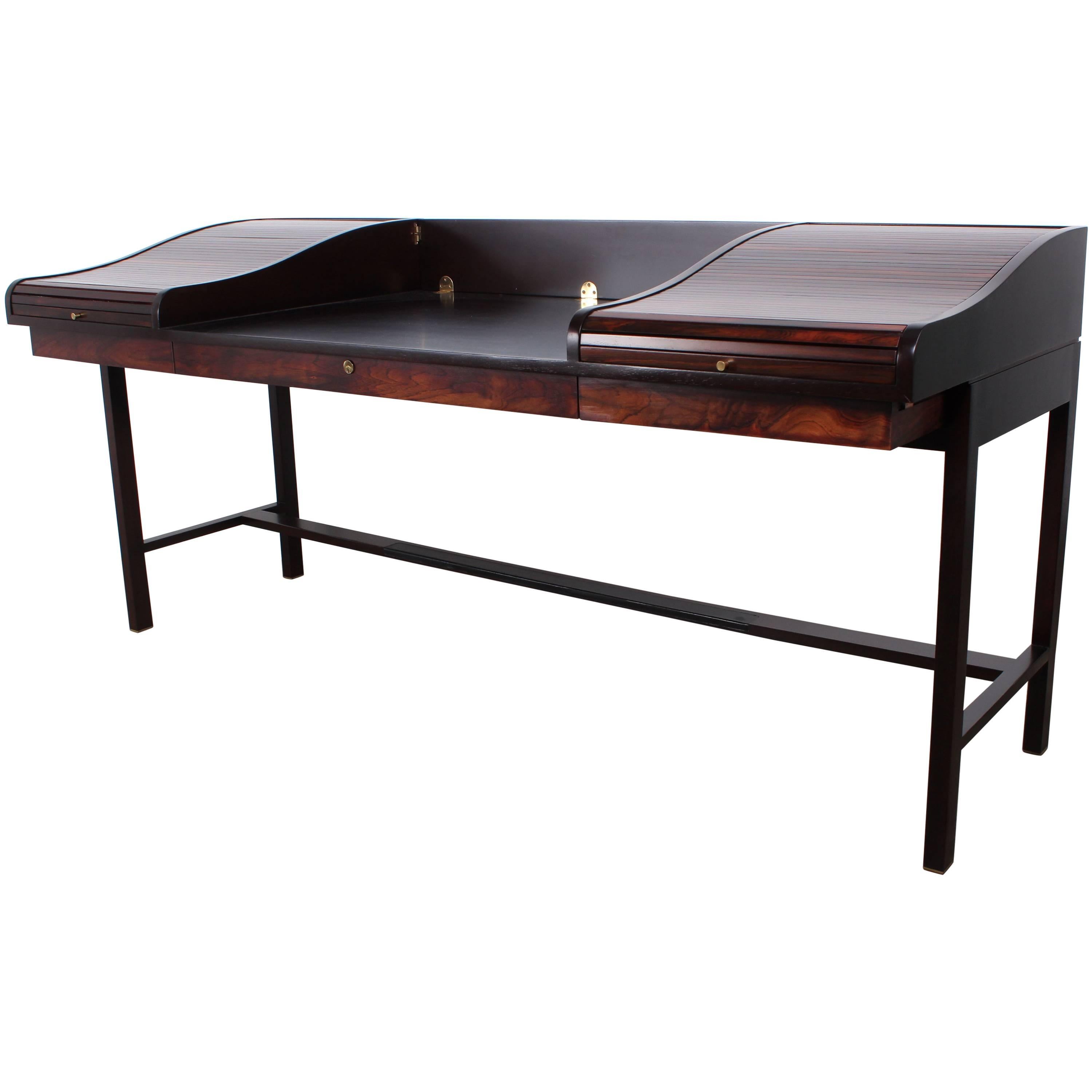 Rosewood Roll Top Desk by Edward Wormley for Dunbar