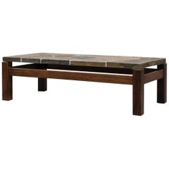 Mosaic Stone and Wenge Coffee Table