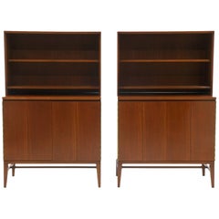 Pair of Paul McCobb Storage Cabinets for Use with or Without the Top Section