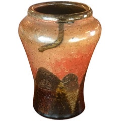 Midcentury Abstract Glaze Vase Ceramic Pot Pottery Art