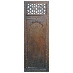 Moroccan Carved Cedar Wood Door, Single Panel
