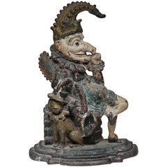 19th Century Cast Iron Punch and Judy Doorstop, circa 1880s