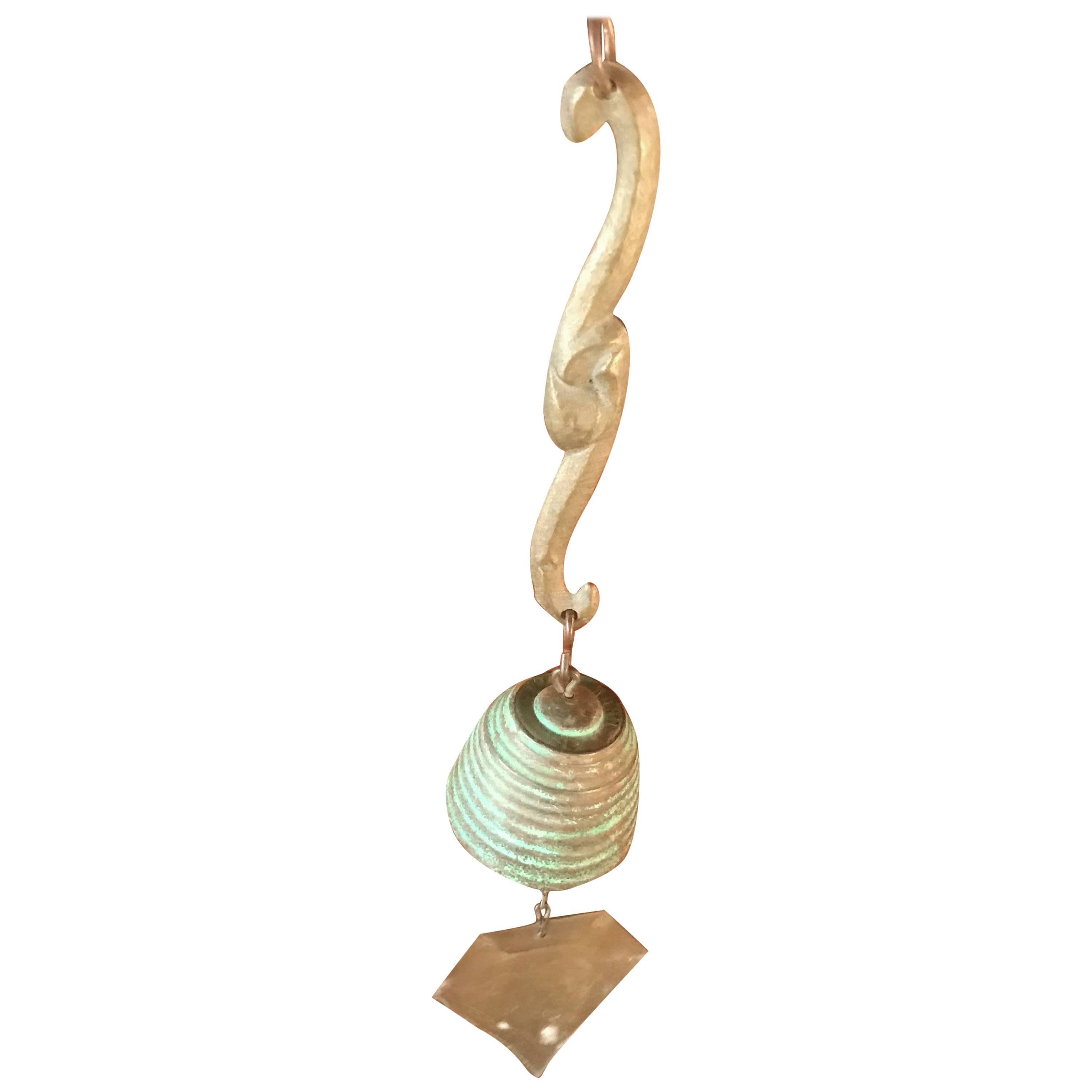 Small Paolo Soleri Arcosanti Cast Bronze Bell Wind Chime