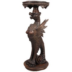 Turn of the Century Italian Carved Griffin Stand