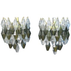 Pair of Sconces Model "Poliedri", Carlo Scarpa, 1970s