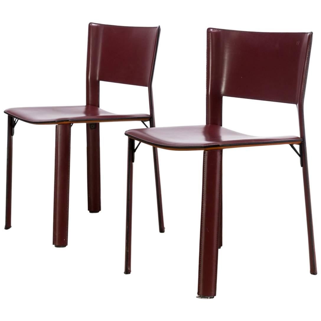 Giancarlo Vegni ‘S91’ Chair for Fasem Italy Set of Two For Sale