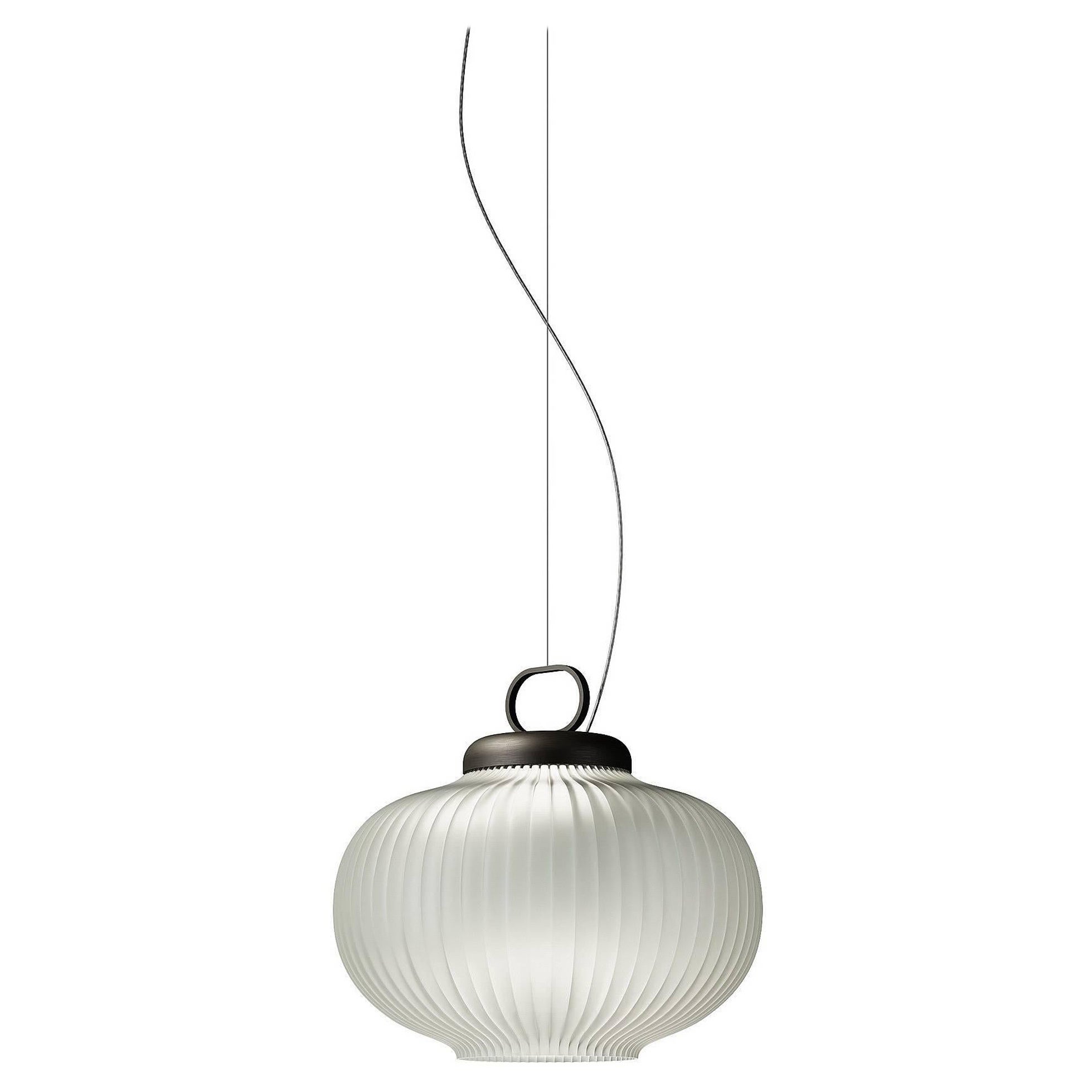 "Kanji" Blown Glass Wide Pendant Lamp Designed by Denis Guidone for FontanaArte For Sale