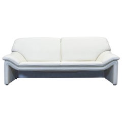 Laauser Atlanta Designer Sofa Leather Crème Two-Seat Couch Modern