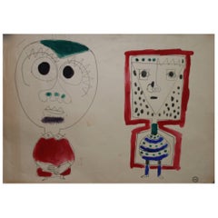 Albert Chubac, Gouache, Signed, circa 1960, France