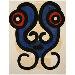 Albert Chubac Gouache, Signed, circa 1960, France