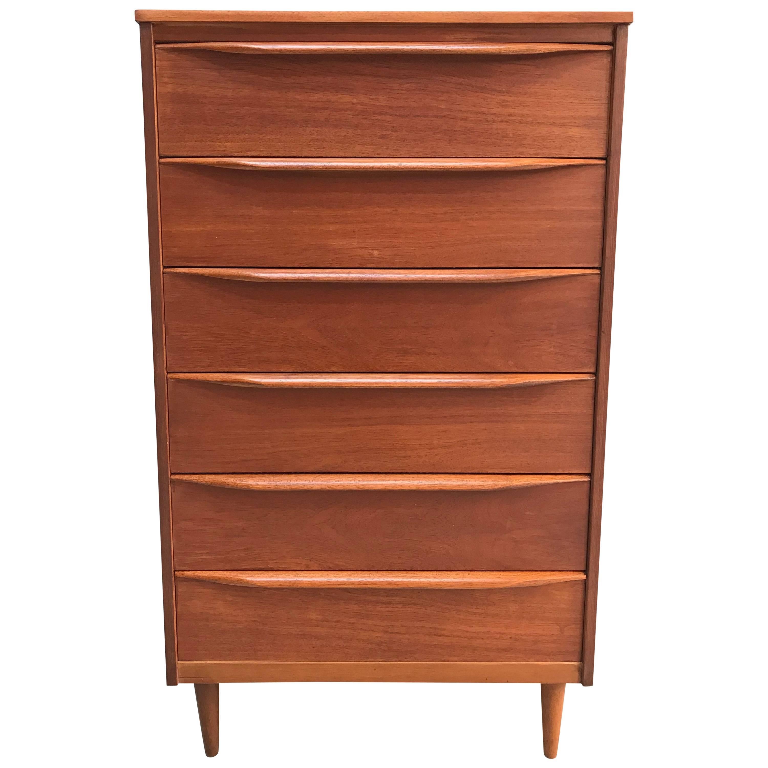 Midcentury Teak Six Chest of Drawers For Sale