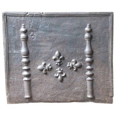 18th Century French 'Pillars with Fleurs de Lys' Fireback