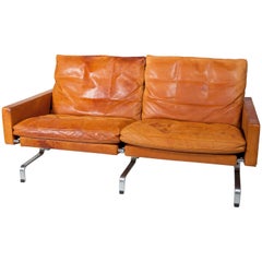 Vintage Poul Kjaerholm, Leather Sofa, Executed by E. Kold Christensen, circa 1958