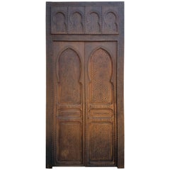 Extra Large Moroccan Cedar Wooder Door, Double Panel