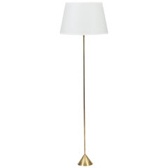 1950s Brass Floor Lamp by Lars Toller