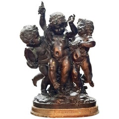 19th Century Terracotta Group of Musical Cherubs after Clodion