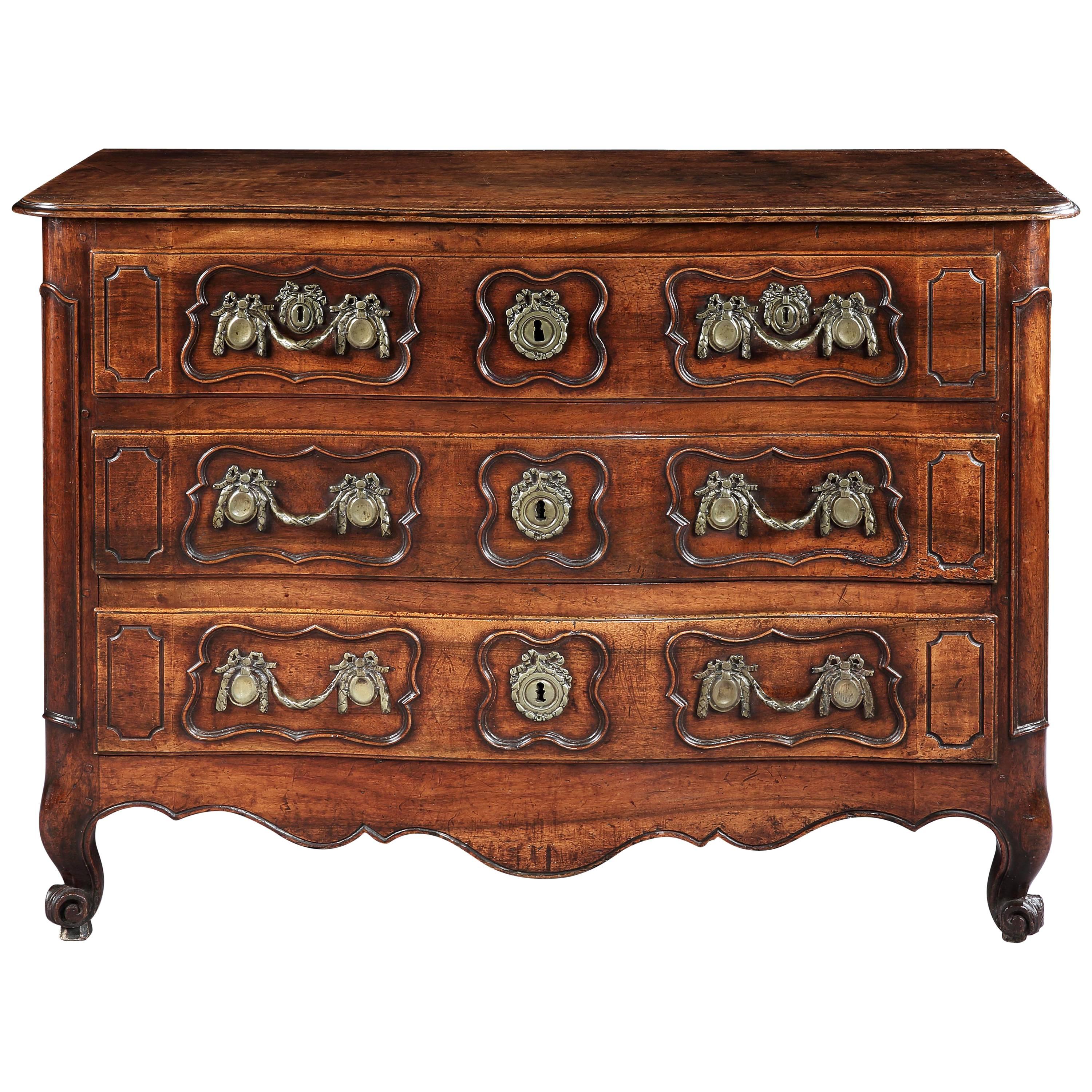Fine Louis XV Provincial Three-Drawer Commode For Sale