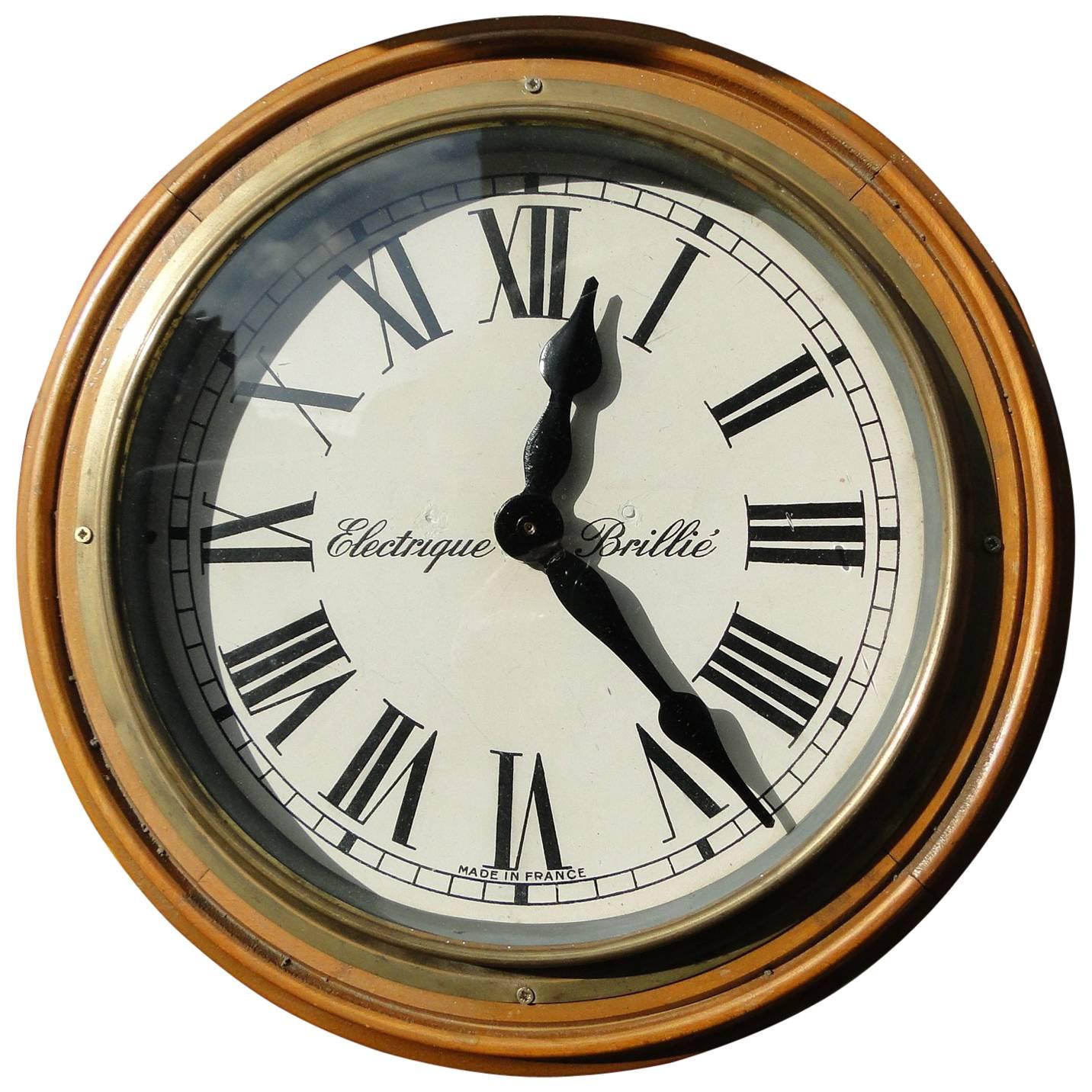 Vintage Brillie Wall Clock, France, 1930