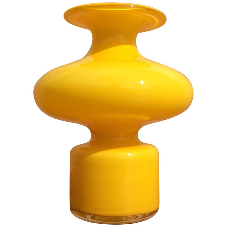 Yellow Holmegaard Vase at 1stDibs