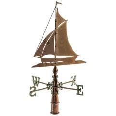 Antique Nautical Copper Weathervane