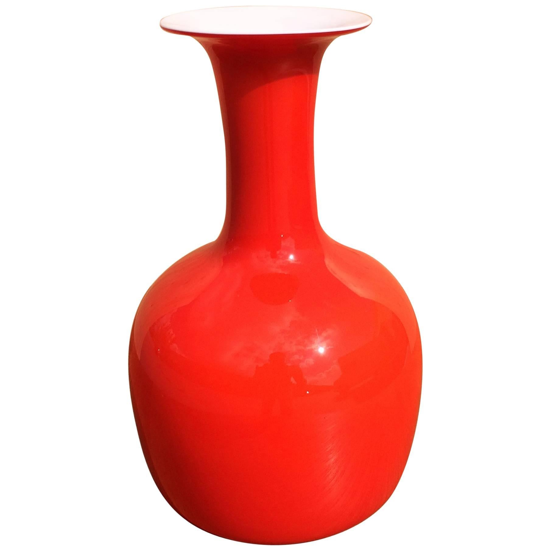 Red Holmegaard Vase