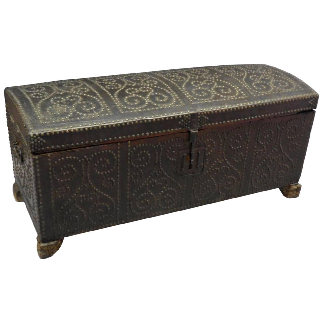Spanish Colonial Leather Trunk
