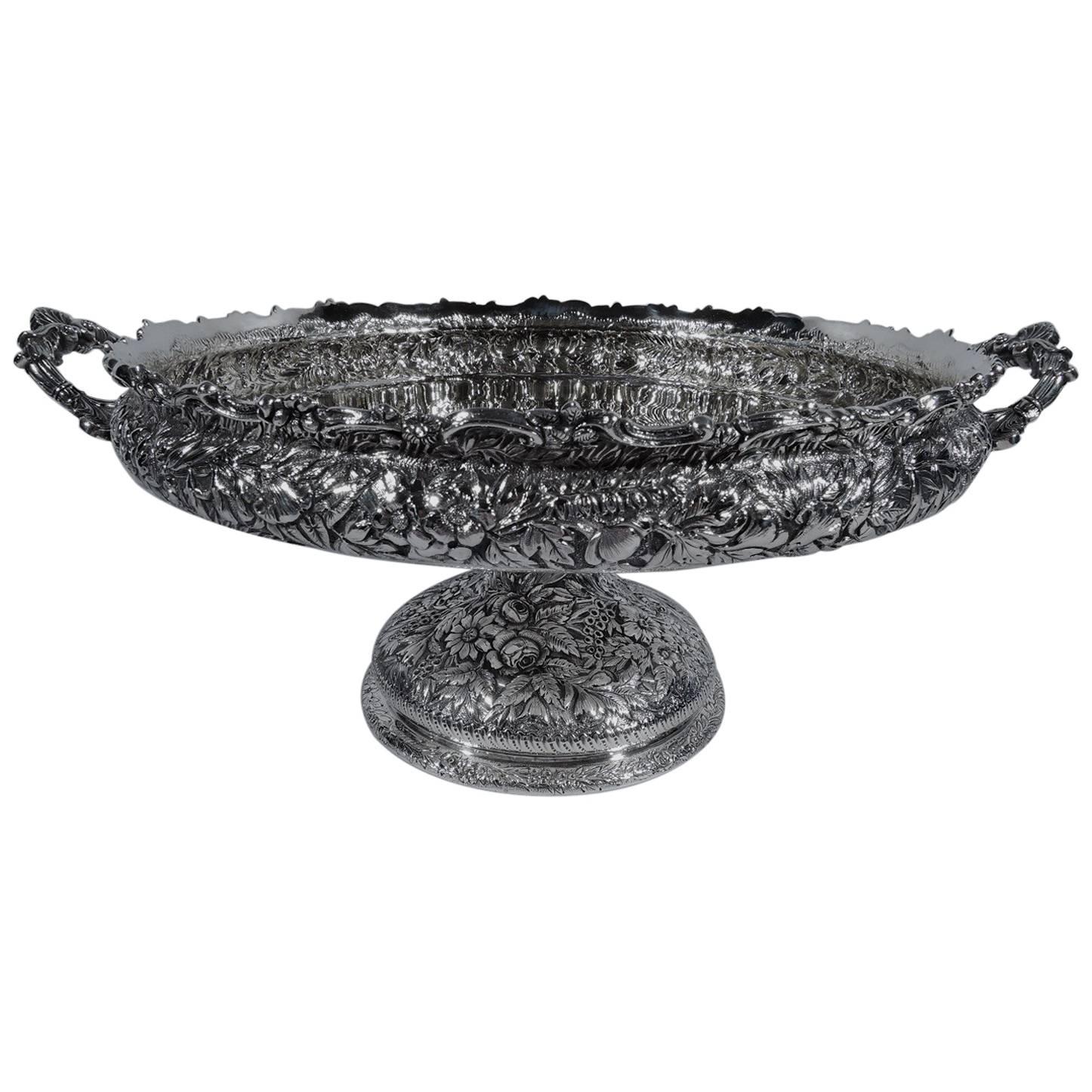 Antique Tiffany Sterling Silver Footed Centrepiece Bowl