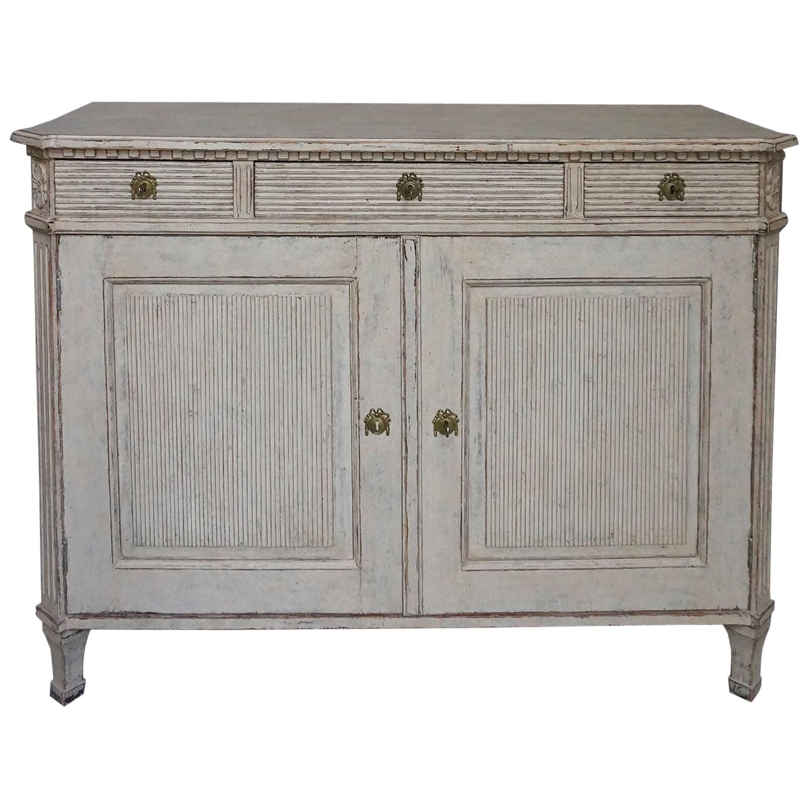 Gustavian Style Sideboard with Reeded Detail