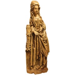 Antique Wooden Statue, 17th Century