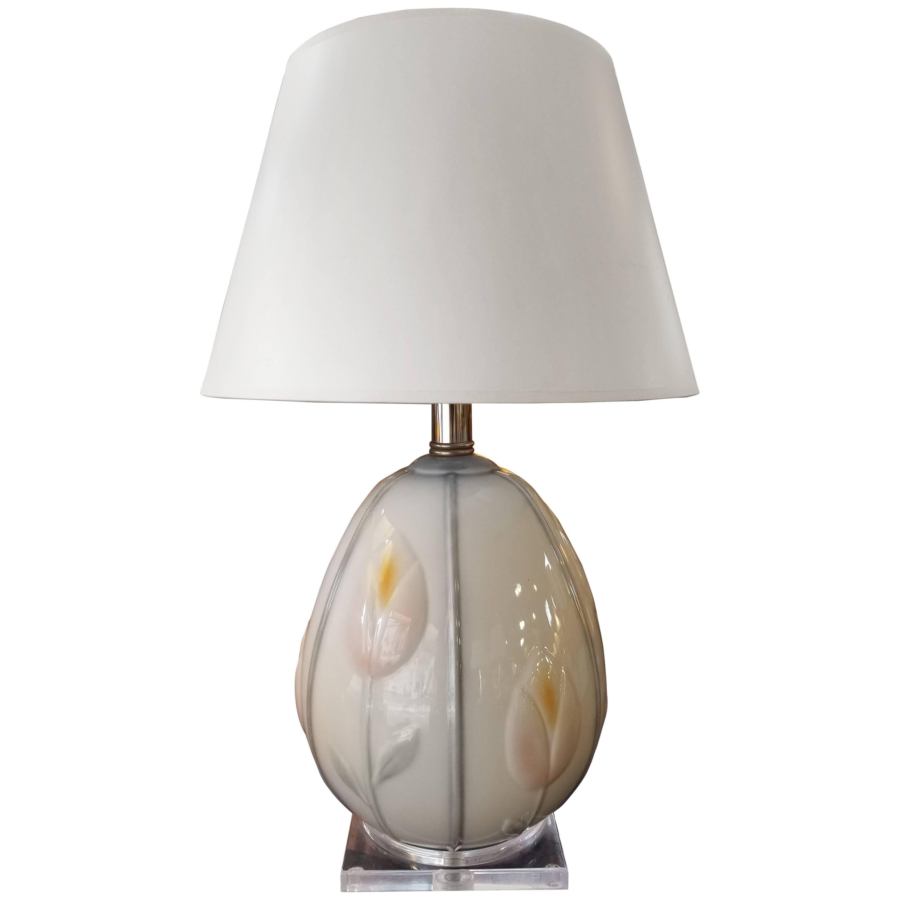 Frederick Cooper Glazed Ceramic Table Lamp For Sale