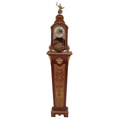 Retro Louis XV Style Boulle Work Bracket Clock on Pedestal