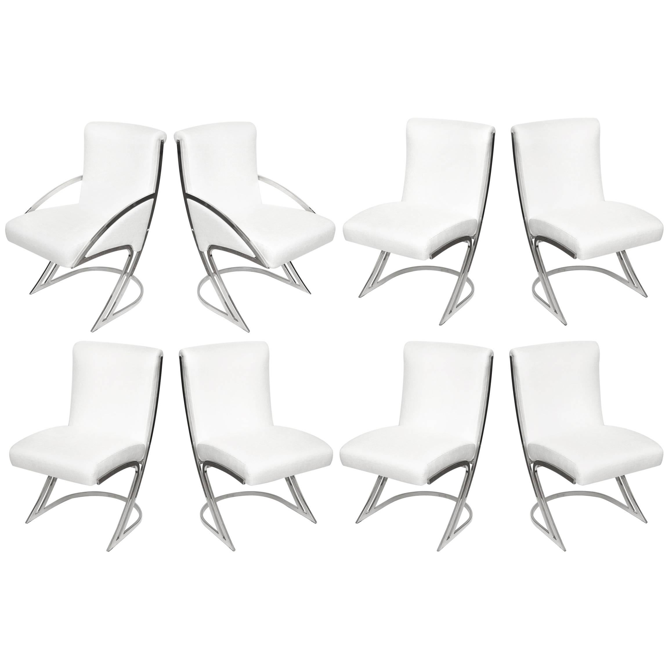 Set of Six Pierre Cardin Vintage Sculptural Dining Chairs