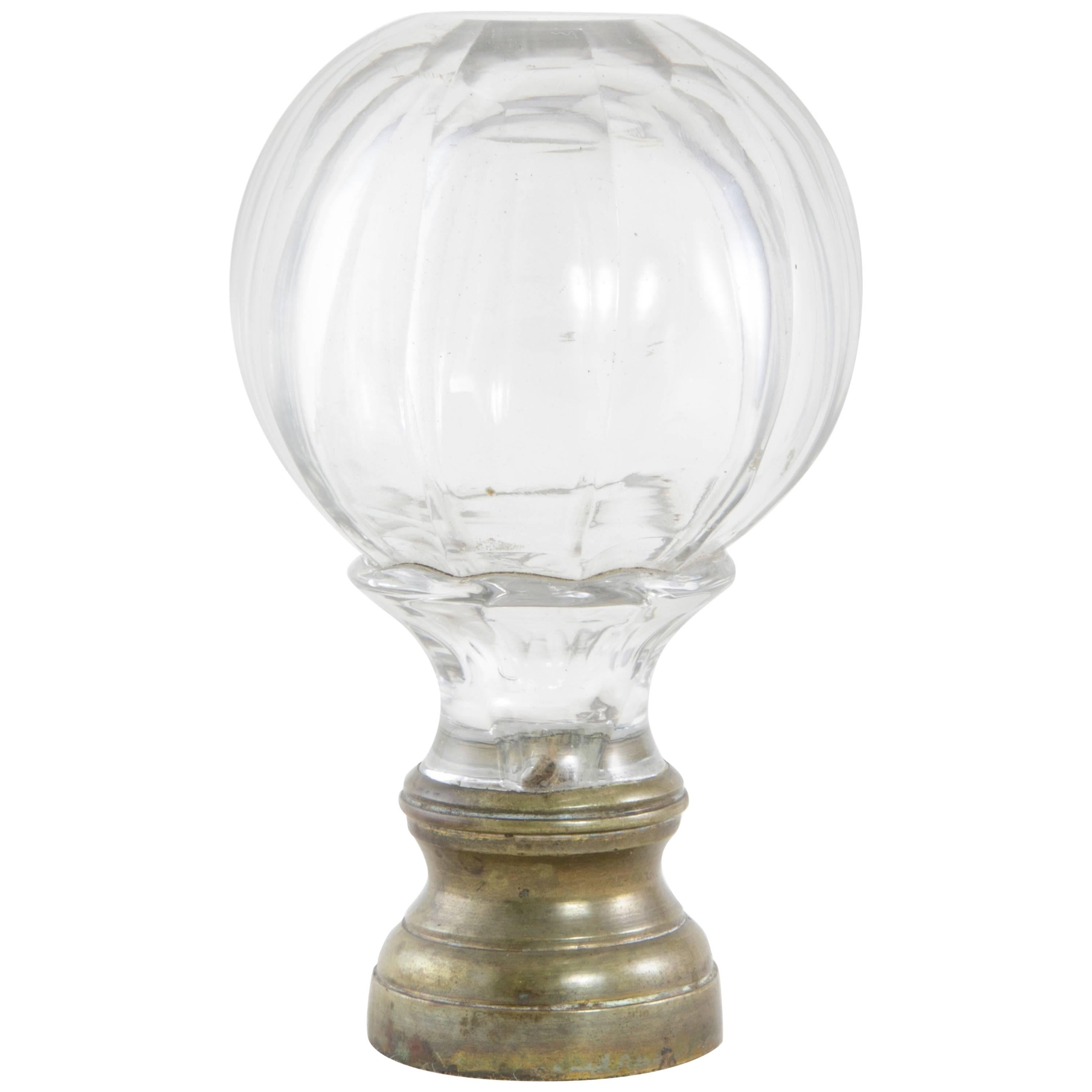 Mid-19th Century Napoleon III Bronze and Crystal Staircase Finial or Objet d
Art