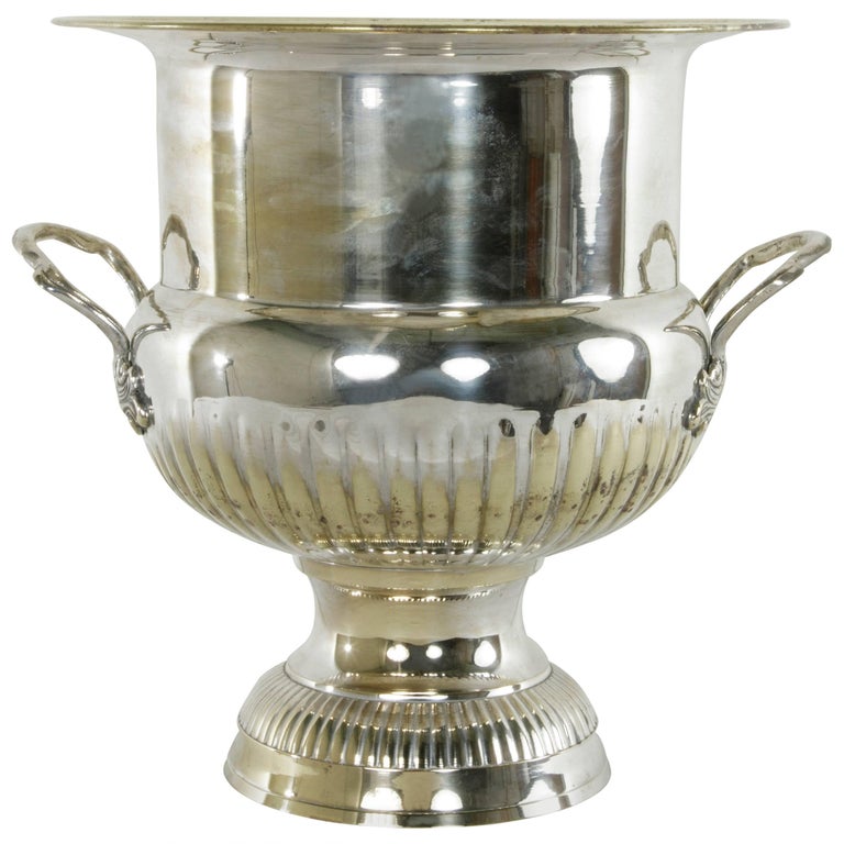 Very Large Mid20th Century French Silver Plate Hotel Champagne Bucket