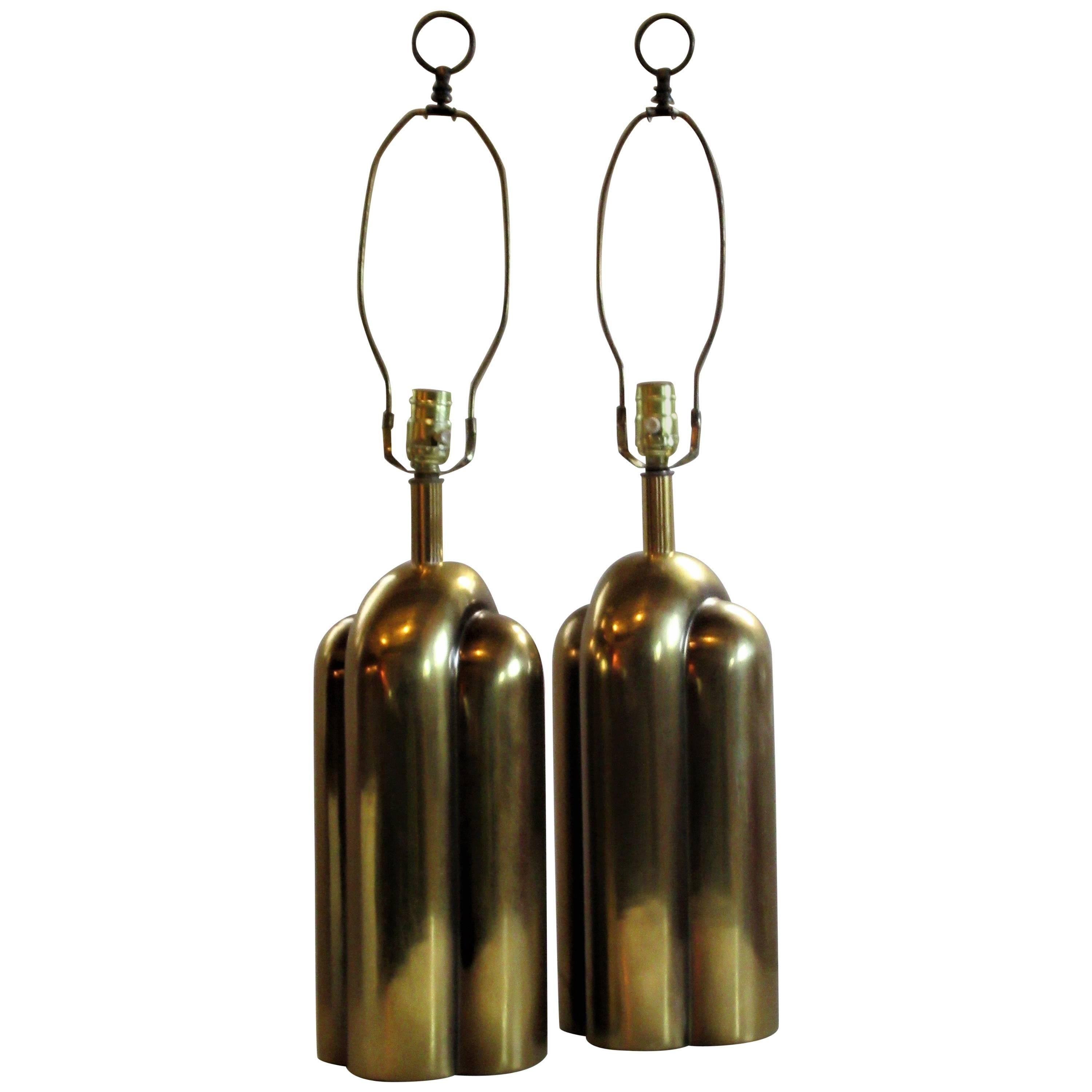 Art Deco Style Brass Lamps by Westwood Industries