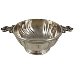 Christofle French Silver Plate Dual Handled Footed Nut Bowl