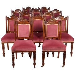 Set of 12 Victorian Dining Chairs