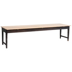 Antique Ebonized Refectory Dining Table, circa 1790