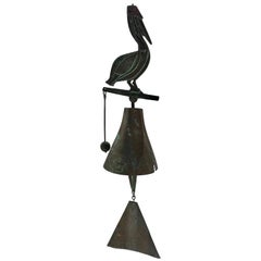 Paolo Soleri Wildlife Pelican Cast Bronze Bell / Wind Chime Arcosanti