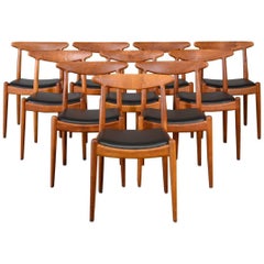 Set of Ten Hans Wegner for C.M. Madsens Dining Chairs