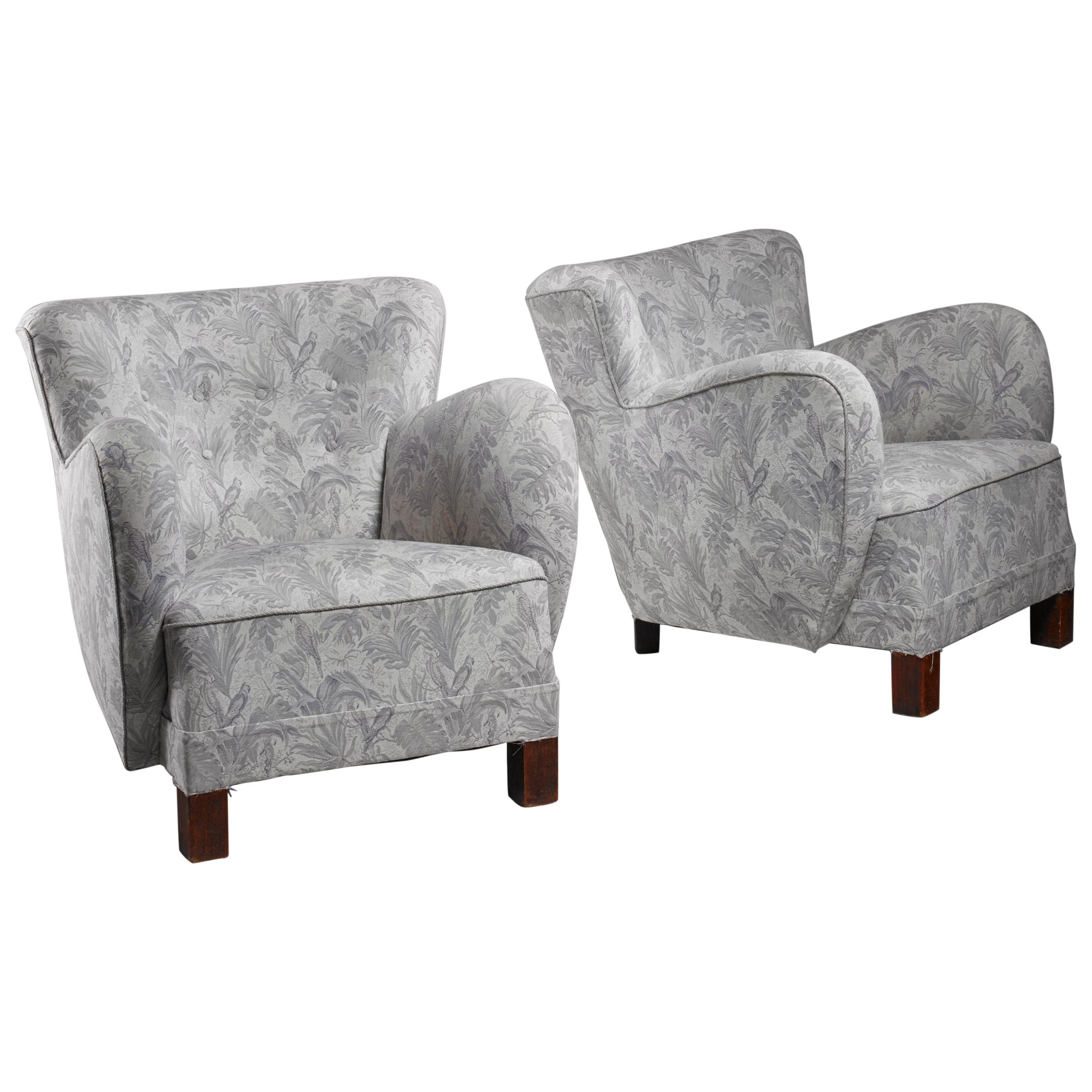 Pair of Danish Lounge Chairs, 1940s
