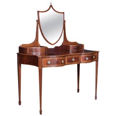 Antique Edwardian Mahogany Inlaid Dressing Table