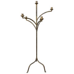 Large Five Arm Candelabra Floor Lamp