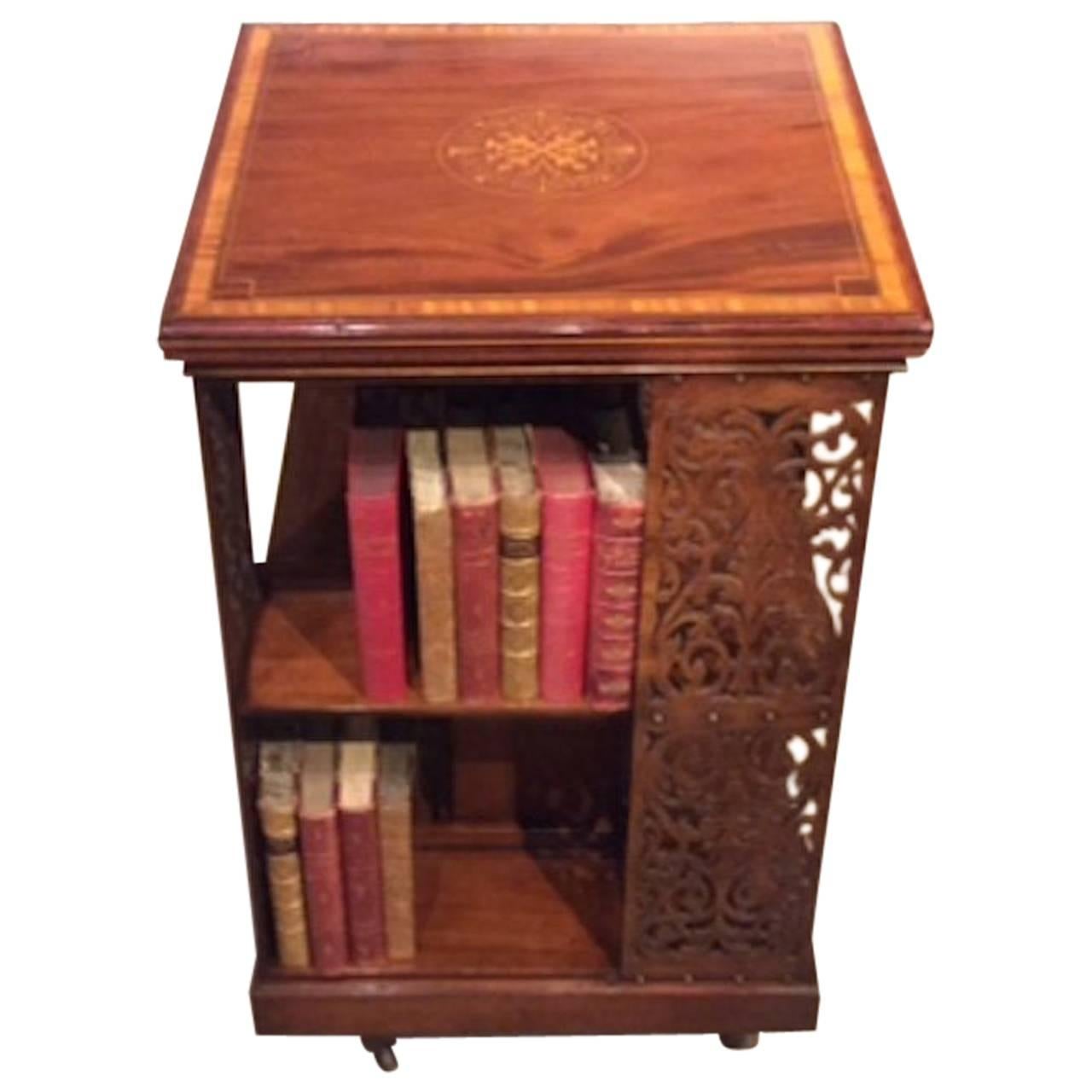 Fine Quality Mahogany Edwardian Period Revolving Bookcase