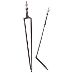 19th Century Dutch Fireplace Tools or Fire Tools