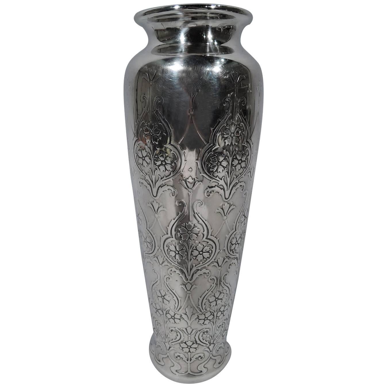Antique Tiffany Art Nouveau Sterling Silver Vase