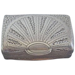 Rare George III "Fan" Vinaigrette Made in London in 1819 by Thomas Eley