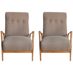 Mid-Century Modern Armchairs in Brazilian Pau Marfim Wood
