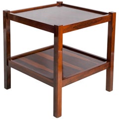 Table d'appoint brésilienne moderne du milieu du siècle en Jacaranda