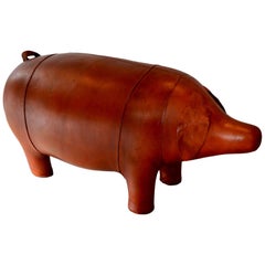 Large Vintage Omersa Leather Pig